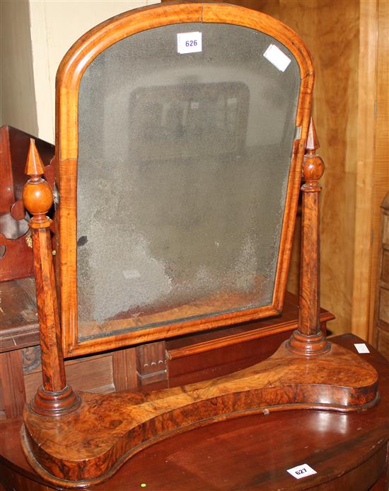Walnut dressing mirror